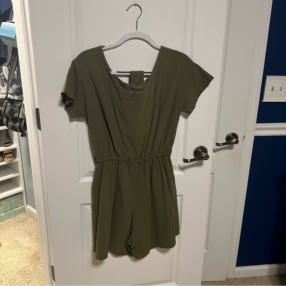 olive green romper